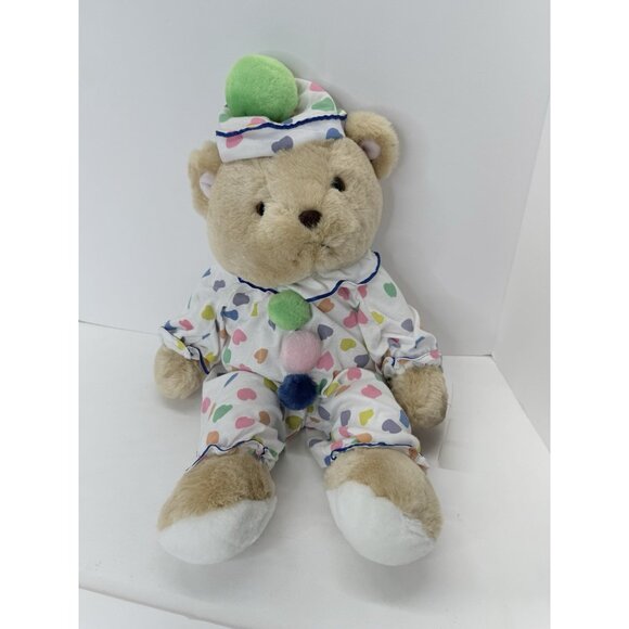 Vintage Commonwealth Clown Bear 1994 Bright Colors Soft Toy Plush 20” With Tags - Picture 1 of 10